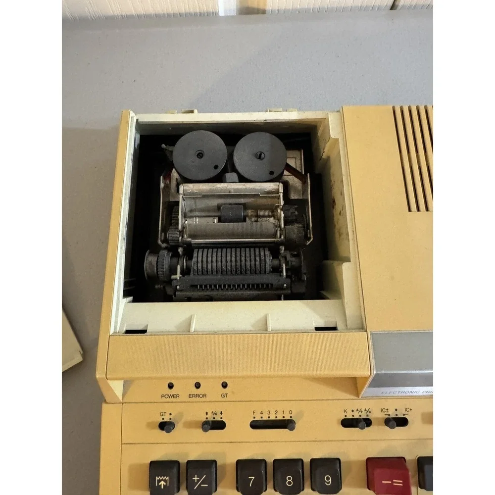 Sharp Compet QS-1074 Electronic Printing Calculator Powers Calculates 1982 Vtg